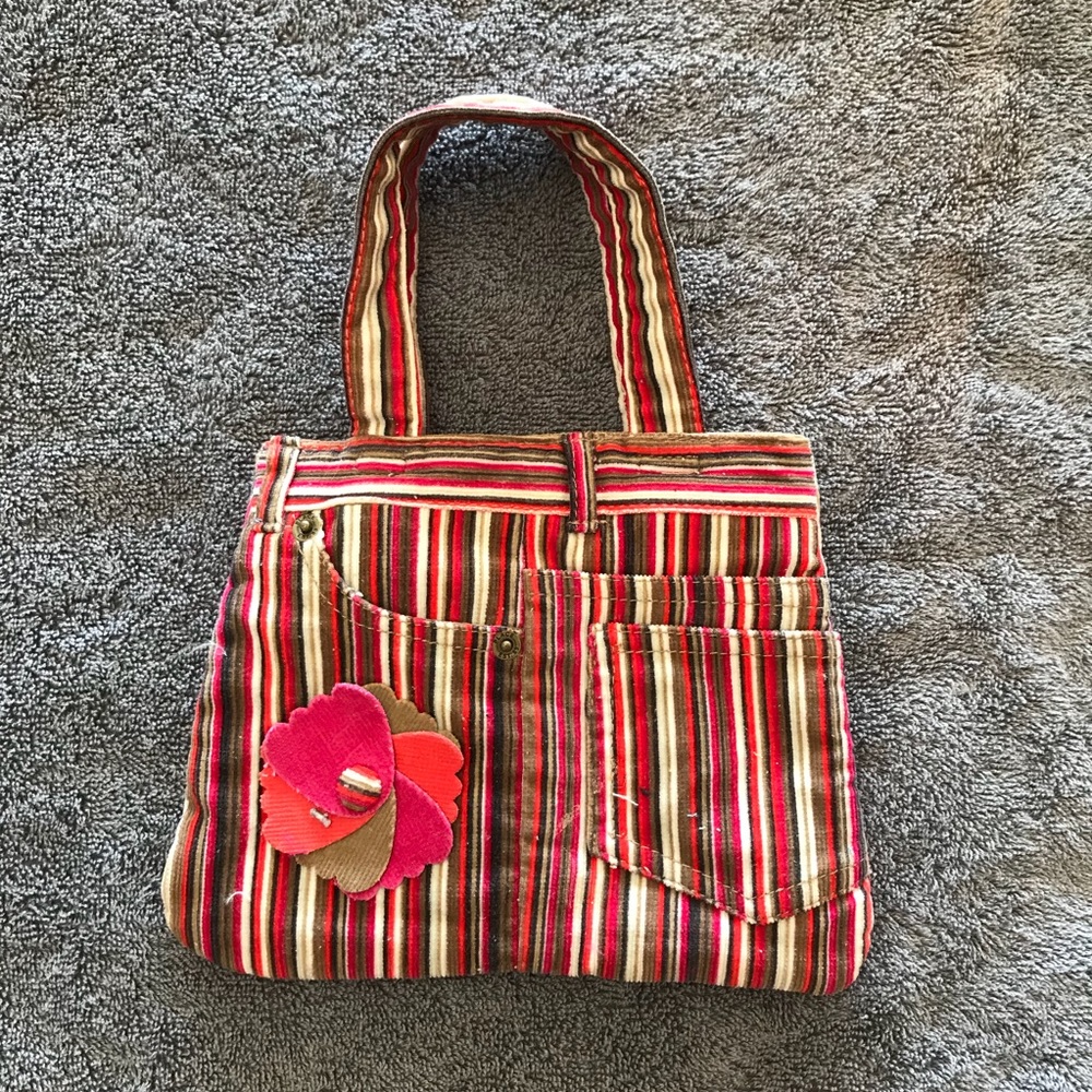 Small Mini Bag Purse Vintage Y2K Fashion Style Up cycled Pants